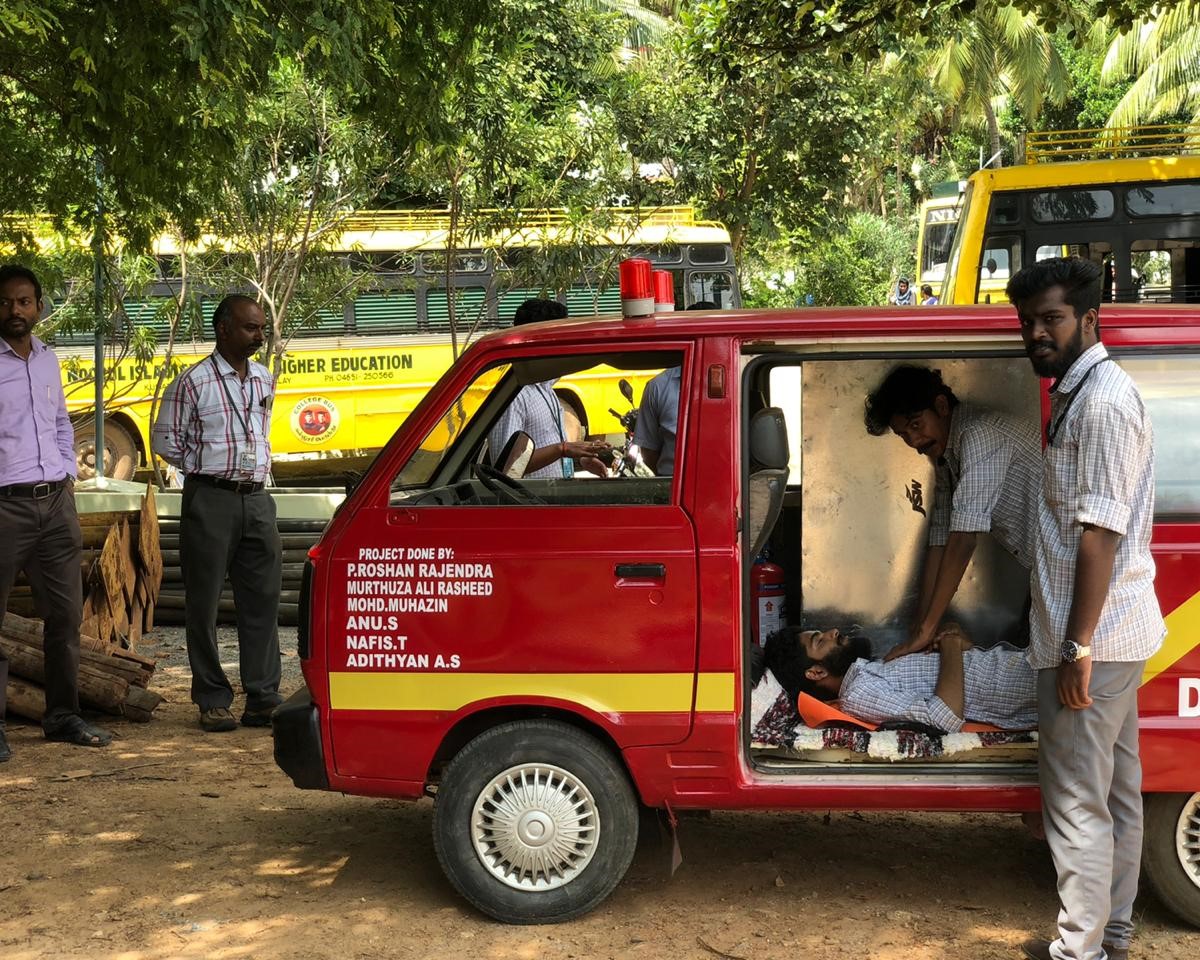 2016 – 2020 batch Final year Students done Fabrication Project of fire and rescue vehicle.